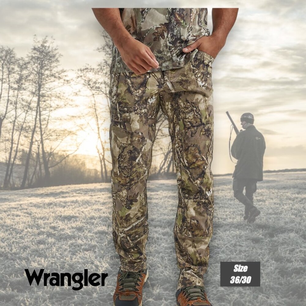 Wrangler ATG Denim Reinforced Heavy Duty Mens Hunting Sports Outdoor Camo Cotton